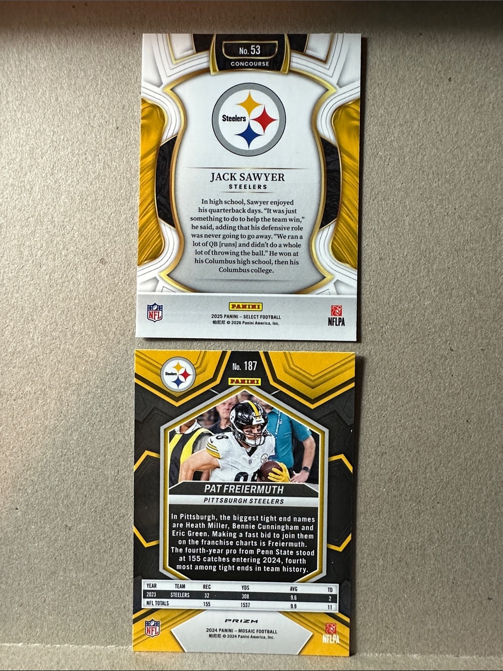 Steelers TJ Watt Chrome PowerPlayers & Freiermuth/Sawyer/Fautanu/Johnson rookies - Picture 13 of 16